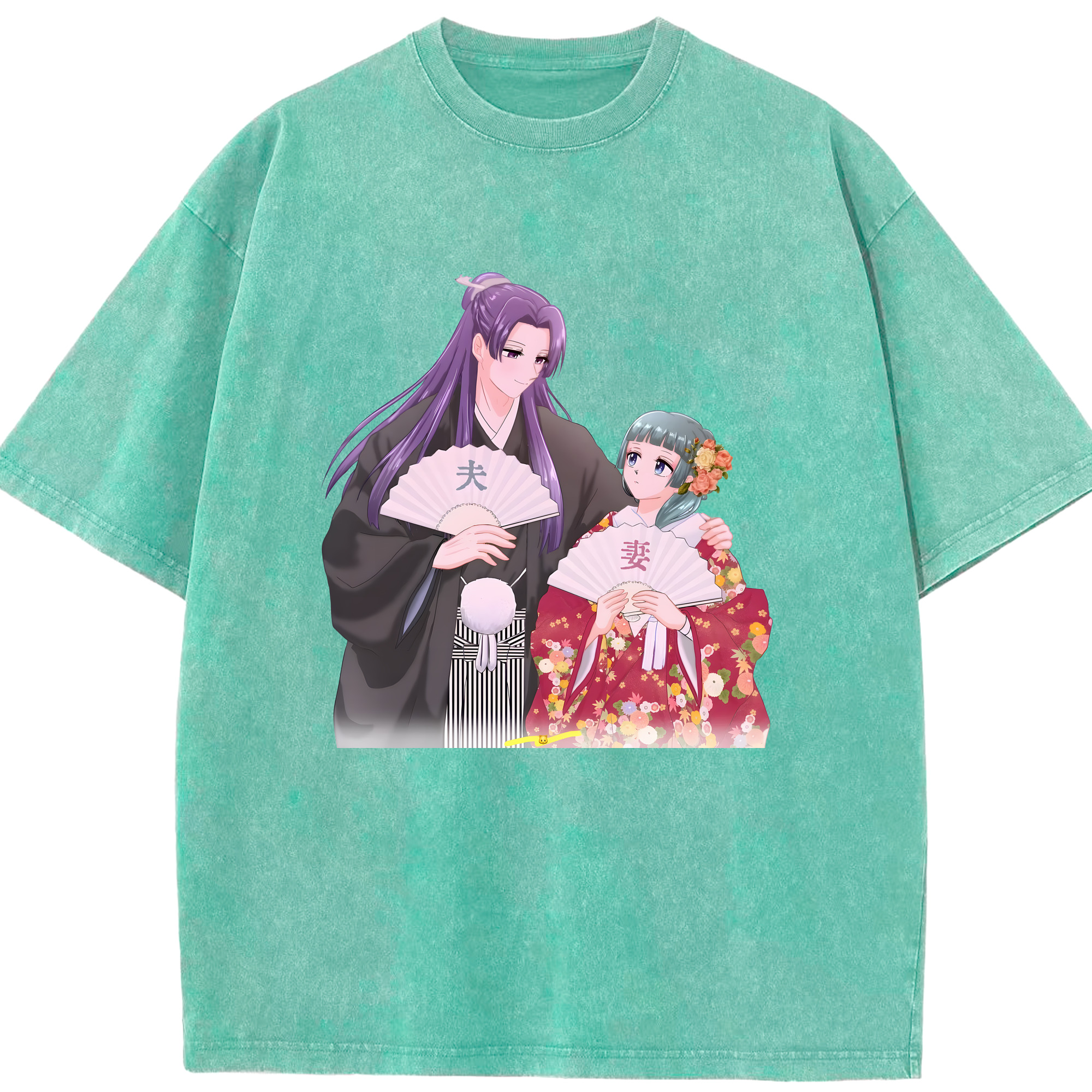 （画像用） 薬屋のひとりごと The Apothecary Diaries 綿100% ヴィンテージ風 半袖Tシャツ（フロントプリント）